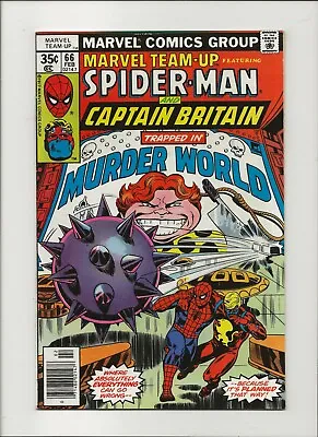 Buy Marvel Team-Up 66 VF- 7.5 Captain Britain & Spider-Man John Byrne Art 1978 • 27.98£