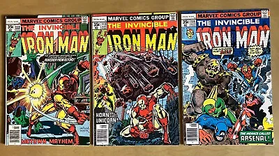 Buy Invincible Iron Man #112 #113 #114- (1978)- Fine/Very Fine (FI/VF) • 12.86£
