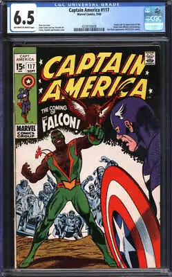 Buy Captain America #117 Cgc 6.5 Ow/wh Pages // 1st Appearance Of Falcon + Redwing • 265.41£