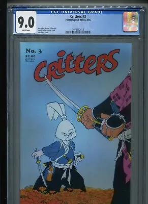 Buy Critters #3 (1986) CGC 9.0 [WHITE PAGES] Early Usagi Yojimbo • 23.72£