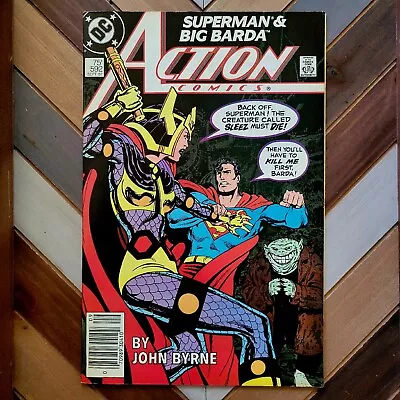 Buy ACTION COMICS #592 FN/VF (DC 1987) Newsstand SUPERMAN 1st App SLEEZ + BIG BARDA! • 7.34£