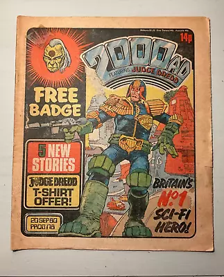 Buy 2000AD Comic Prog 178 20 Sept 1980 Judge Dread Strontium Dog No Badge • 3.99£