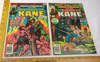 Buy Marvel Premiere #33 #34 Comic Book Lot F-VF Marvel 1970s The Mark Of Kane • 13.40£