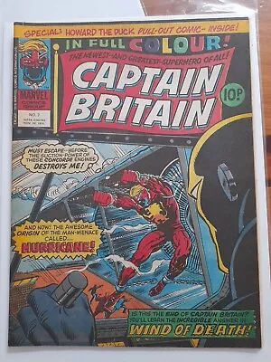 Buy Captain Britain #7 Nov 1976 VGC+ 4.5  + Howard The Duck Pull-Out Comic • 16.99£