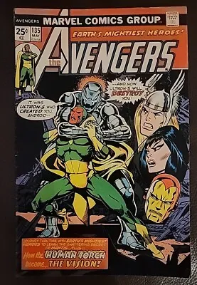 Buy Avengers 135 Vision Origin Ultron Appearance 1975 • 7.99£