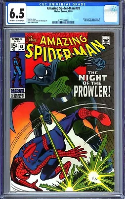 Buy Amazing Spider-man #78 (1969) - CGC 6.5 - FIRST PROWLER APPEARANCE • 159.99£
