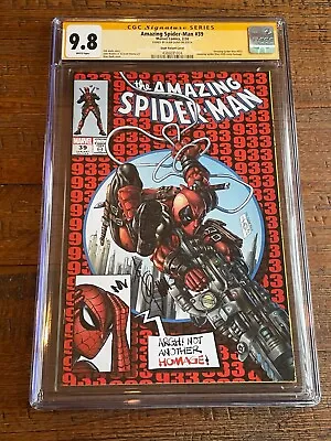 Buy Amazing Spider-man #39 Cgc Ss 9.8 Alan Quah Signed Deadpool #300 Homage Variant • 138.56£