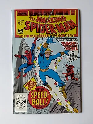 Buy Amazing Spider-Man Annual #22 (Marvel 1988), 1st App. Speedball, Near Mint • 19.79£