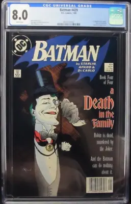 Buy Batman #429 CGC 8.0 Very Fine White Pages (DC,Jan 1989) Newstand • 60.32£