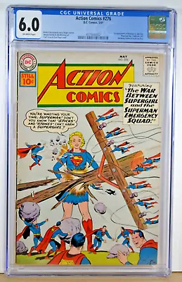 Buy Action Comics #276 D.C. Comics 5/61 Brainiac 5 Sun Boy Phantom Girl CGC 6.0 CL47 • 769.86£