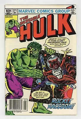 Buy Incredible Hulk #271N Newsstand Variant FN/VF 7.0 1982 2nd App. Rocket Raccoon • 143.22£