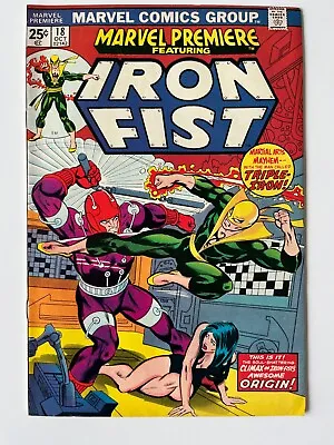 Buy Marvel Premiere #18 (Marvel 1974) 4th Appearance Iron Fist, Origin, No MVS • 7.99£