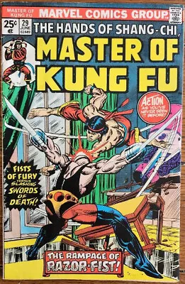 Buy Marvel Comics Master Of Kung Fu #29 (1975) First App. Of Razor-Fist - FN • 7.88£