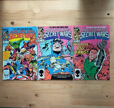 Buy Marvel Super Heroes Secret Wars #  1  7  12 1st Prints 1984 1985 Blue Galactus • 56.79£