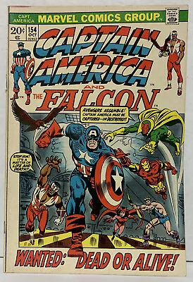 Buy Captain America #154 FN 1st App. Of Jack Monroe Nomad 1972 Marvel Comics • 11.82£