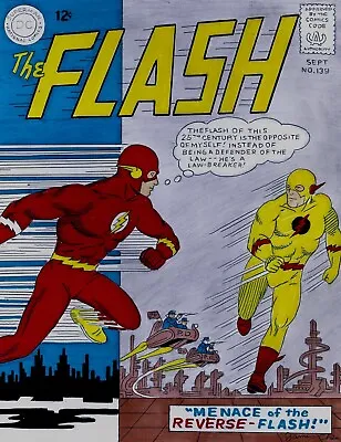 Buy The Flash # 139 Cover Recreation 1st Reverse Flash Original Comic Color Art • 237.17£