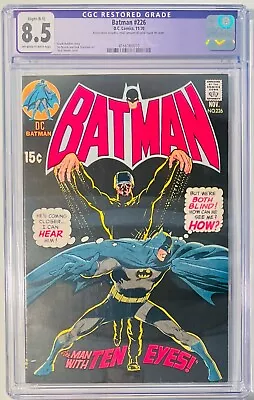 Buy 1970 Batman 226 CGC 8.5  RESTORED Man With Ten Eyes Ten-Eyed Man RARE • 147.85£