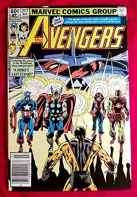 Buy 1981 The AVENGERS #217 NEWSSTAND NM 80s Vtg Thor Ironman YELLOWJACKET App Comic • 11.27£
