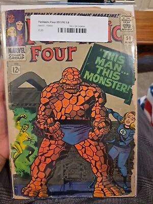 Buy Fantastic Four #51 1966 1.0 CLASSIC COVER 1st Negative Zone🔑 2nd Wyatt Wingfoot • 46.54£