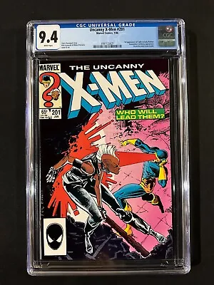Buy Uncanny X-Men #201 CGC 9.4 (1986) - 1st App Cable As Baby Nathan - Binary, Storm • 39.41£