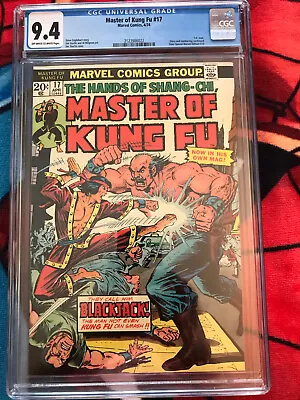 Buy Master Of Kung Fu 17 - Cgc - Nm 9.4 - 3rd Appearance Of Shang-chi (1974) • 79.70£