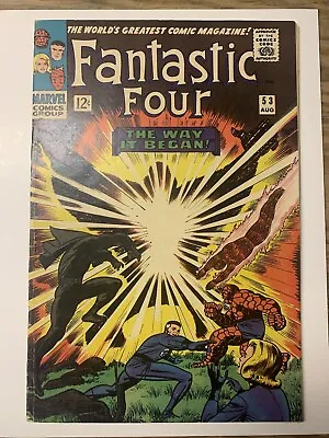 Buy Fantastic Four #53/Silver Age Marvel Comic Book/1st Klaw/2nd Black Panther/FN • 78.27£