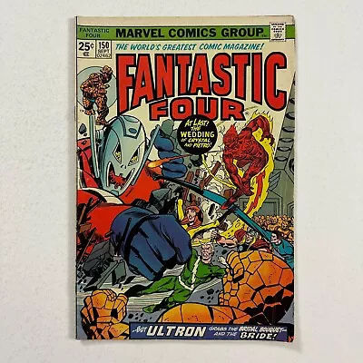 Buy Fantastic Four 150 Marriage Quicksilver & Crystal (1974, Marvel Comics) • 17.39£