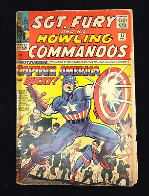 Buy Sgt Fury And His Howling Commandos #13 1964 Captain America Appearance Marvel • 67.02£