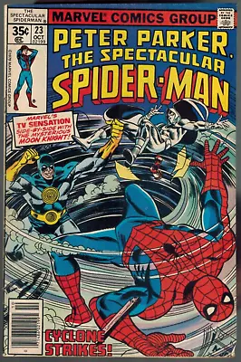 Buy Peter Parker, The Spectacular Spider-Man 23 W/ Moon Knight!  Fine 1978 Marvel • 6.36£