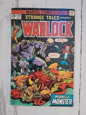 Buy STRANGE TALES #181 WARLOCK Marvel Comic Book 1975 2nd GAMORA VF RARE UK • 18.99£