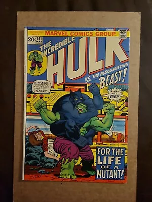 Buy Incredible Hulk #161 VF/NM Classic Beast Vs Hulk Battle & Cover MCU Marvel 1973 • 79.94£