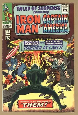 Buy Tales Of Suspense 78 FN+ Kirby! NICK FURY! Captain America! Iron Man! 1966 T443 • 37.95£