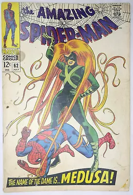Buy Amazing Spider-Man #62 1st Medusa Marvel Comics (1968) • 54.95£