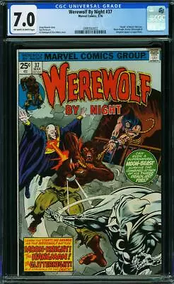 Buy Werewolf By Night 37 Cgc 7.0 Off White To White Pages 3rd Moon Knight A3 • 94.99£