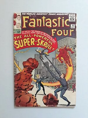 Buy Fantastic Four 18 Super Skrull 1st Appearance Marvel Comics 1963 • 233.23£