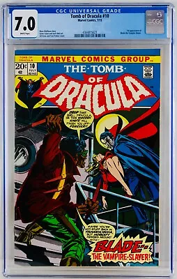 Buy Tomb Of Dracula #10 CGC 7.0 White Pages First Blade Appearance 1st 1973 TOD • 965.13£