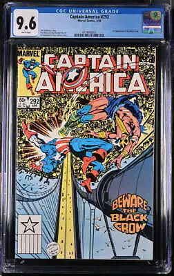 Buy Captain America #292 Cgc 9.6 White Pages // 1st App Of Black Crow Marvel 1984 • 70.96£