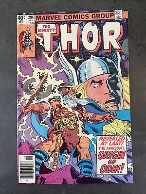 Buy Mighty Thor 294 Origin Of Odin NM- 9.2 NEWSSTAND Marvel Bronze Age • 15.48£