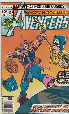 Buy Marvel Comics Avengers #172 (1978) 1st Print F+ • 6.95£