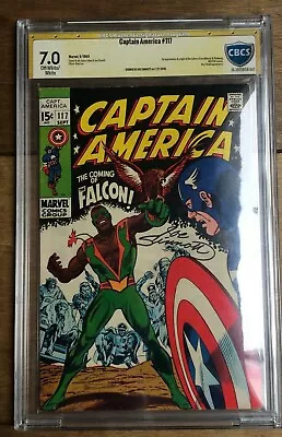 Buy Captain America #117  1st Sam Wilson Falcon New Cap Joe Sinnot SS CBCS SS 7.0 • 1,450£