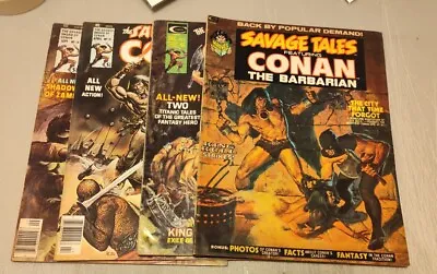 Buy SAVAGE TALES #2 CONAN RED NAILS Barry Smith Art & SWORD OF 3 11 14 KING KULL VG • 27.71£