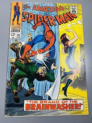Buy AMAZING SPIDER-MAN #59 (Marvel 1967) Romita Mary Jane Classic Cover 1st Print • 68.27£