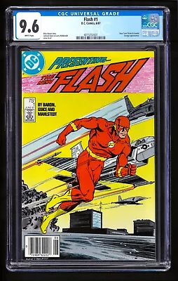 Buy Flash #1 CGC 9.6 WHITE Newsstand DC Comics 1987 New Teen Titans Vandal Savage • 55.79£