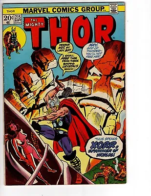Buy THOR #215 Comic MARVEL 1973 KEY - Origin Of Xorr The God-Jewel. VG • 7.91£