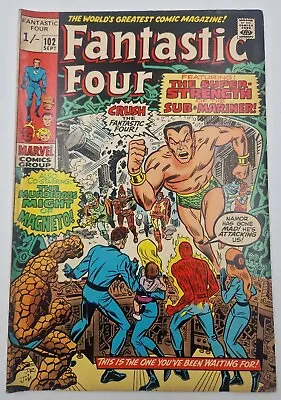 Buy Fantastic Four #102 - Marvel Comics 1970 - Final Stan Lee And Jack Kirby Issue • 0.99£