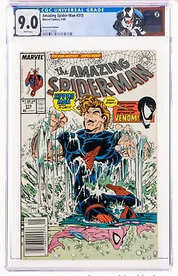 Buy 🔥 Amazing Spider-Man #315 CGC 9.0 WP NEWSSTAND Custom LABEL VENOM APPEARANCE • 62.45£