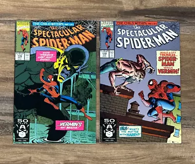 Buy The Spectacular Spider-Man #178-#179 Comic Lot (Marvel, 1991) • 8£