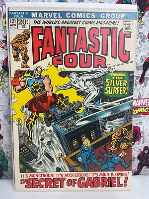 Buy Fantastic Four #121 - Marvel 1972, KEY Silver Surfer / Gabriel App, VF • 37.57£