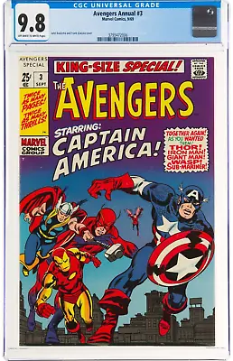 Buy Avengers Annual #3 1969 - CGC 9.8 Only 13 Copies At This Grade! RED SKULL/HITLER • 1,099£