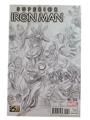 Buy Superior Iron Man # 1 Sketch 1:300 Alex Ross Marvel Variant NM-/NM RAW RARE HTF • 80.05£